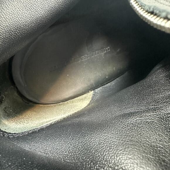 Alexander Wang Gabi Ankle Booties Leather Cut Out Heel Black Size 38.5 US 8.5 - Picture 12 of 12